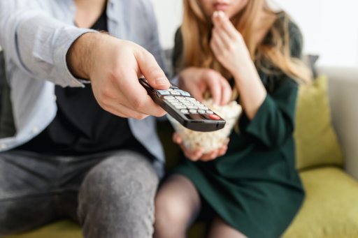 TV remote control pointing